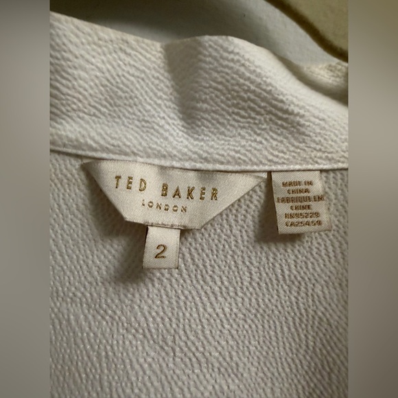 Ted Baker Robynn Tie Neck Frilled Sleeve Top- Ted 2 - S - Picture 7 of 16